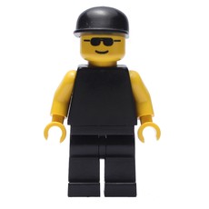 Black Torso, Yellow Arms, Black Legs, Black Cap (fig-007352)