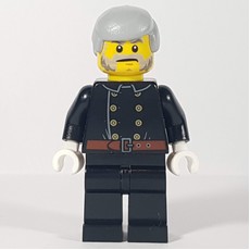 Fireman, Jacket with 8 Buttons and Belt, Light Bluish Gray Hair, Beard (fig-007363)