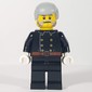 Fireman, Jacket with 8 Buttons and Belt, Light Bluish Gray Hair, Beard
