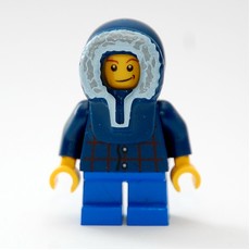 Boy, Plaid Shirt, Short Blue Legs, Dark Blue Hood (fig-007370)