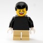 Boy, Plain Black Torso, Short Tan Legs