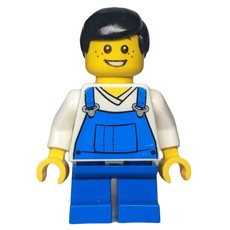 Boy, Blue Overalls, Short Blue Legs (fig-007378)