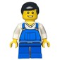 Boy, Blue Overalls, Short Blue Legs