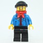 Man, Open Denim Jacket, Black, Legs, Red Scarf, Black Hat
