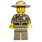 Forest Police / Ranger, Dark Tan Shirt with Radio and Badge, Dark Tan Legs, Tan Campaign Hat