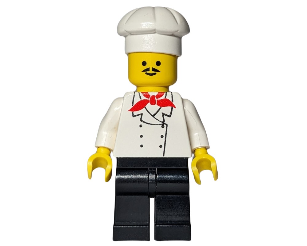 LEGO Set fig-007424 Chef, Red Neckerchief, Black Legs, Moustache ...