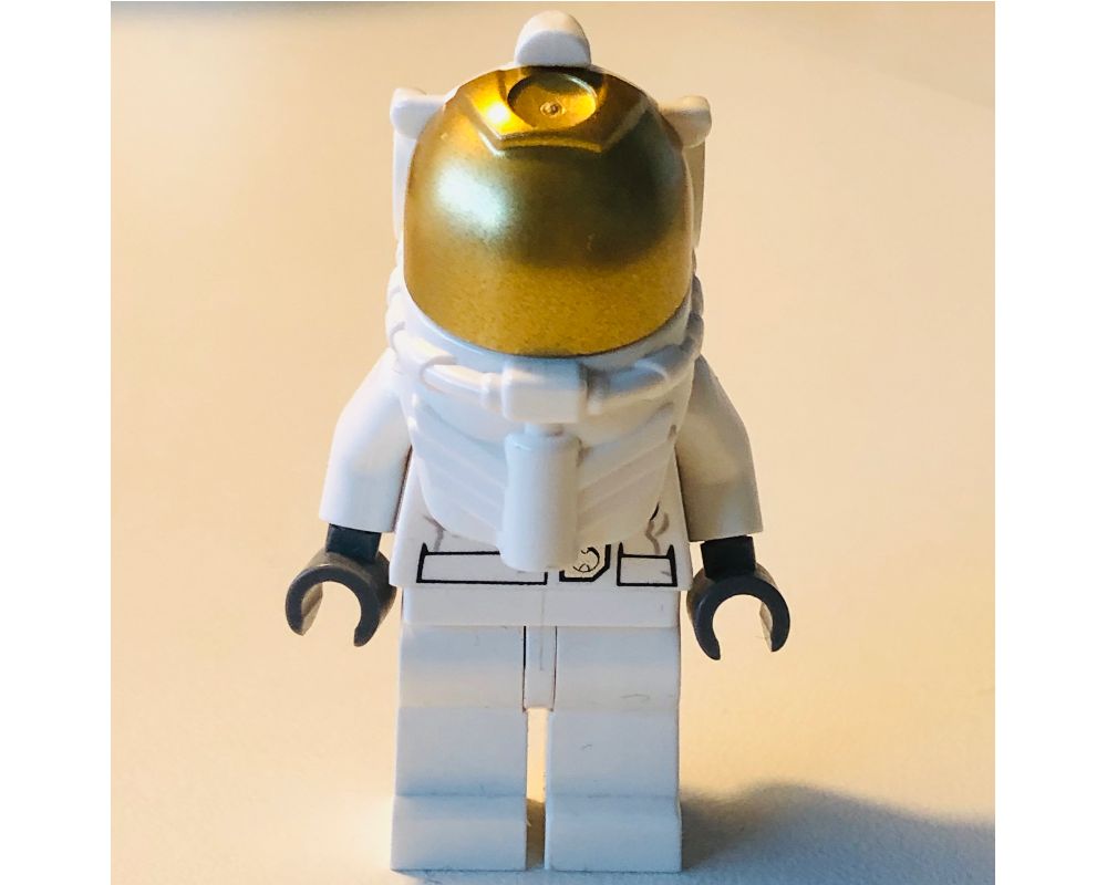 LEGO Set fig-007436 Astronaut, Woman, White, Diver Helmet, Gold Visor