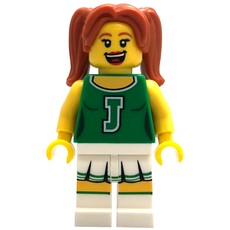 Cheerleader, Green, 'J' on Uniform (fig-007457)