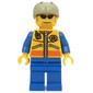 Coast Guard, Yellow Jacket with Zipper, Radio and Badge, Light Bluish Gray Helmet, Sunglasses
