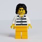 Criminal, Prison Shirt with #50380, Bright Light Orange Legs, Black Hair