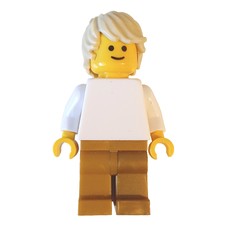 Man, Plain White Torso, Pearl Gold Legs, Tan Hair (fig-007474)