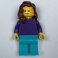Woman, Plain Dark Purple Torso, Medium Azure Legs, Reddish Brown Hair