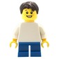 Boy, Plain White Torso, Short Blue Legs, Dark Brown Hair