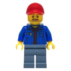Blue Jacket, Sand Green Legs, Beard, Red Cap (fig-007495)