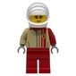 Race Driver, Tan Torso, Red Legs, White Helmet, Ferrari