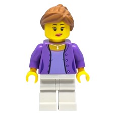 Medium Lavender Torso, White Legs, Medium Nougat Hair (fig-007525)