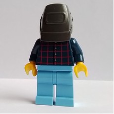 Mechanic, Dark Blue Torso, Medium Blue Legs, Welding Mask (fig-007529)