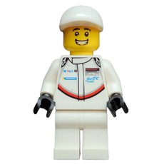 Engineer, Porsche, White Torso, White Legs (fig-007555)
