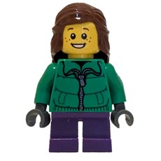 Girl, Green Jacket, Short Dark Purple Legs (fig-007585)