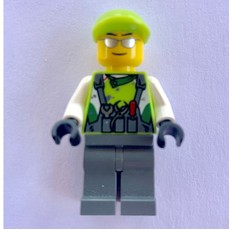 Crew Member Lime Torso, Dark Bluish Grey Legs 1 (fig-007603)