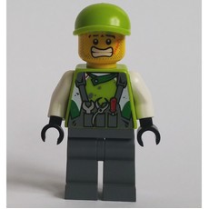 Crew Member Lime Torso, Dark Bluish Grey Legs 3 (fig-007605)