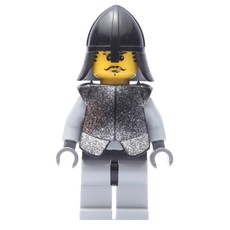 Knight (Knights Kingdom I) - Light Bluish Gray Legs, Armor, Black Moustache (fig-007631)