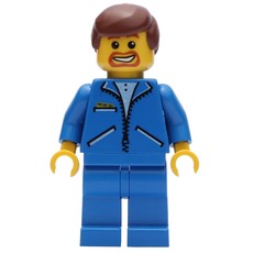 Blue Vest, Blue Legs, Reddish Brown Hair, Beard (fig-007637)