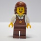 Barista, White Torso, Reddish Brown Apron
