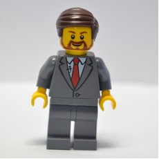 Dark Bluish Grey Torso, Suit, Dark Bluish Grey Legs (fig-007653)