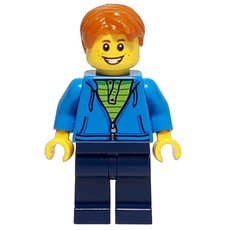Dark Azure Torso, Dark Blue Legs, Dark Orange Hair (fig-007654)