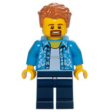 Dark Azure Torso, Dark Blue Legs, Medium Nougat Hair (fig-007660)