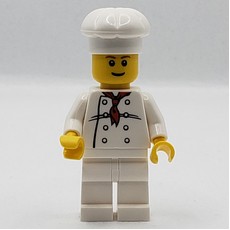 Chef, Red Neckerchief, White Legs, Smile, Reddish Brown Eyebrows (fig-007687)