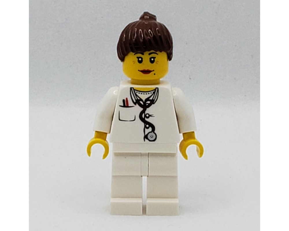 LEGO Set fig007716 Doctor, Woman, White Torso with Stethoscope and
