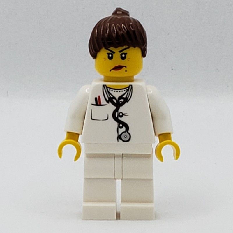 LEGO Set fig007716 Doctor, Woman, White Torso with Stethoscope and