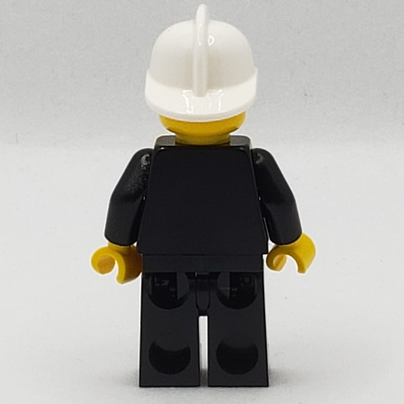 LEGO Set fig-007717 Fireman, Black Fire Jacket with Radio and Badge ...