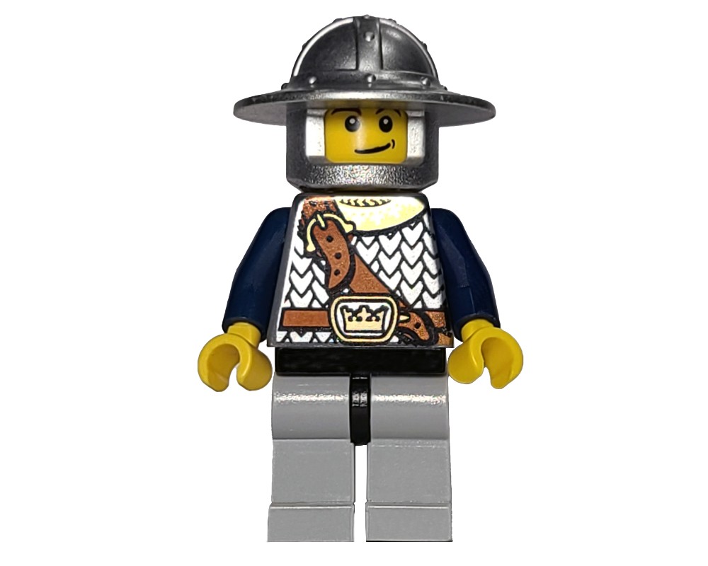 LEGO Set fig-007736 Knight, Armor with Shoulder Strap, Light Bluish ...