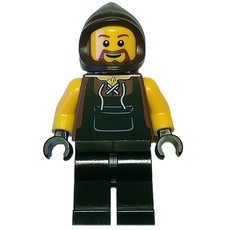 Blacksmith, Dark Brown Hood, Brown Beard (fig-007738)