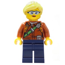 Explorer, Woman, Shirt with Radio and Green Belt, Bright Light Yellow Hair, Glasses (fig-007742)