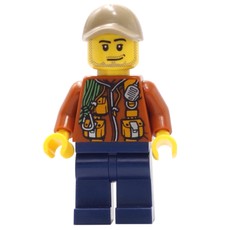 Explorer, Jacket with Pouches, Radio, and Rope, Dark Tan Cap, Stubble (fig-007745)