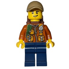 Explorer, Jacket with Pouches, Radio, and Rope, Dark Tan Cap, Backpack (fig-007748)