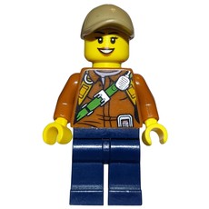 Explorer, Woman, Shirt with Straps and Radio, Dark Tan Cap (fig-007751)