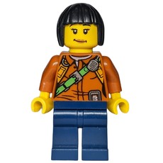 Explorer, Woman, Shirt with Straps and Radio, Black Hair (fig-007752)