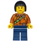 Explorer, Woman, Shirt with Straps and Radio, Black Hair