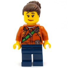 Explorer, Woman, Shirt with Straps and Radio, Dark Brown Hair (fig-007755)