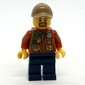Explorer, Jacket with Pouches, Radio, and Rope, Dark Tan Cap, Goatee Beard