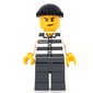 Criminal, Prison Shirt with #50380, Dark Bluish Gray Legs, Black Hat