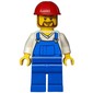 White Torso, Blue Overall, Red Helmet