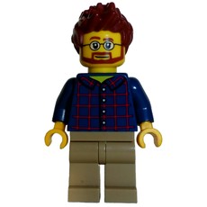 Dark Blue Torso, Dark Tan Legs, Reddish Brown Hair (fig-007821)