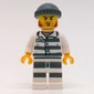 Criminal, Prison Shirt with #86753, Black Legs, Dark Bluish Gray Hat, Stubble and Mutton Chops