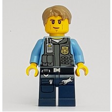 Chase McCain, Dark Bluish Gray Vest with Radio, Badge and Pouches over Medium Blue Shirt, Dark Blue Legs (fig-007849)